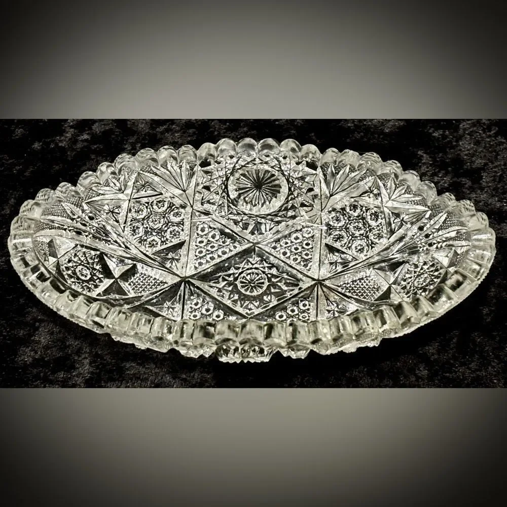 Antique imperial glass candy dish